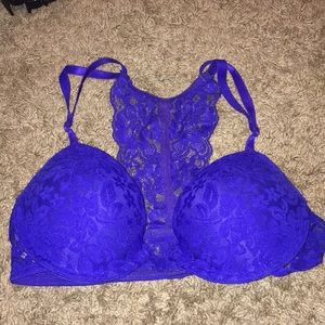 Cute blue push-up brA